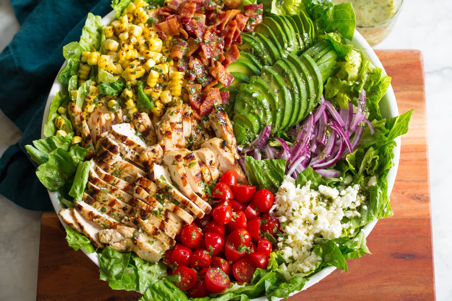 Grilled Chicken Salad Completed salad.