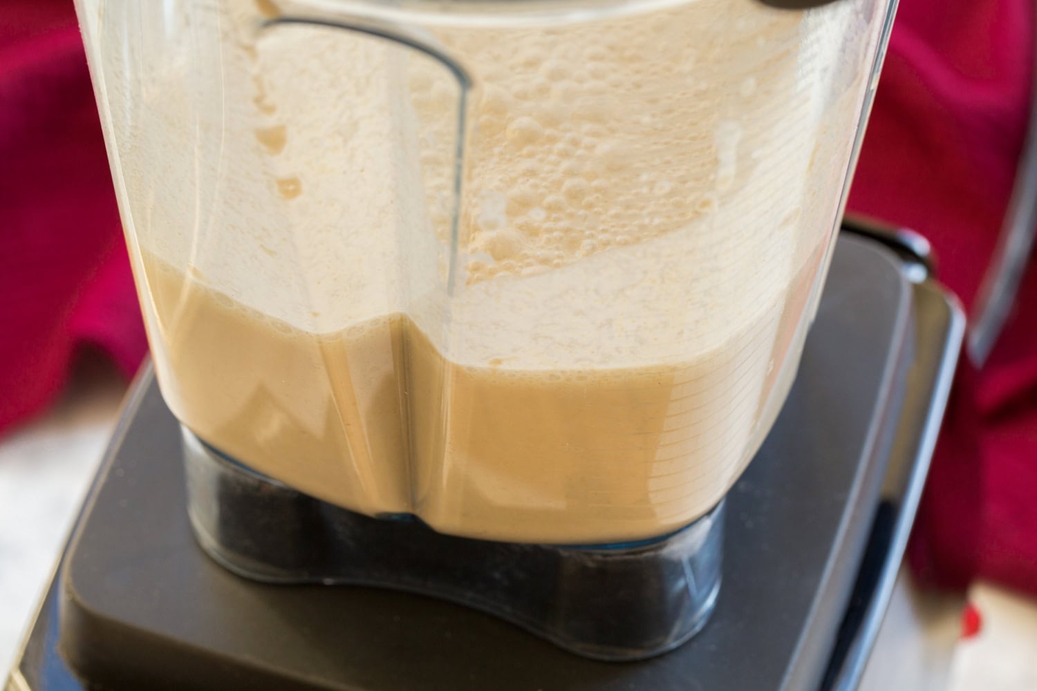 Healthy Oat Crepes Oat crepes batter in a blender after blending.